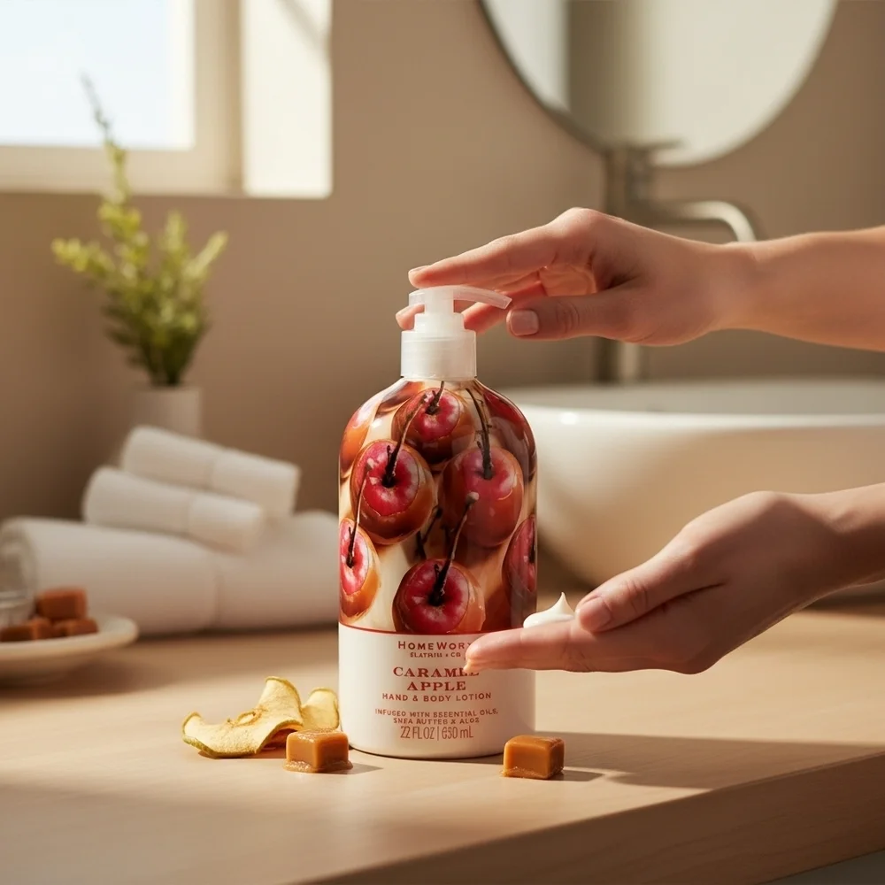 Homeworx Slatkin + Co Caramel Apple Body Lotion W/ Shea Butter & Aloe 22 fl Oz